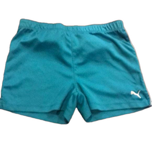 GIRL’S size Large Puma turquoise shorts